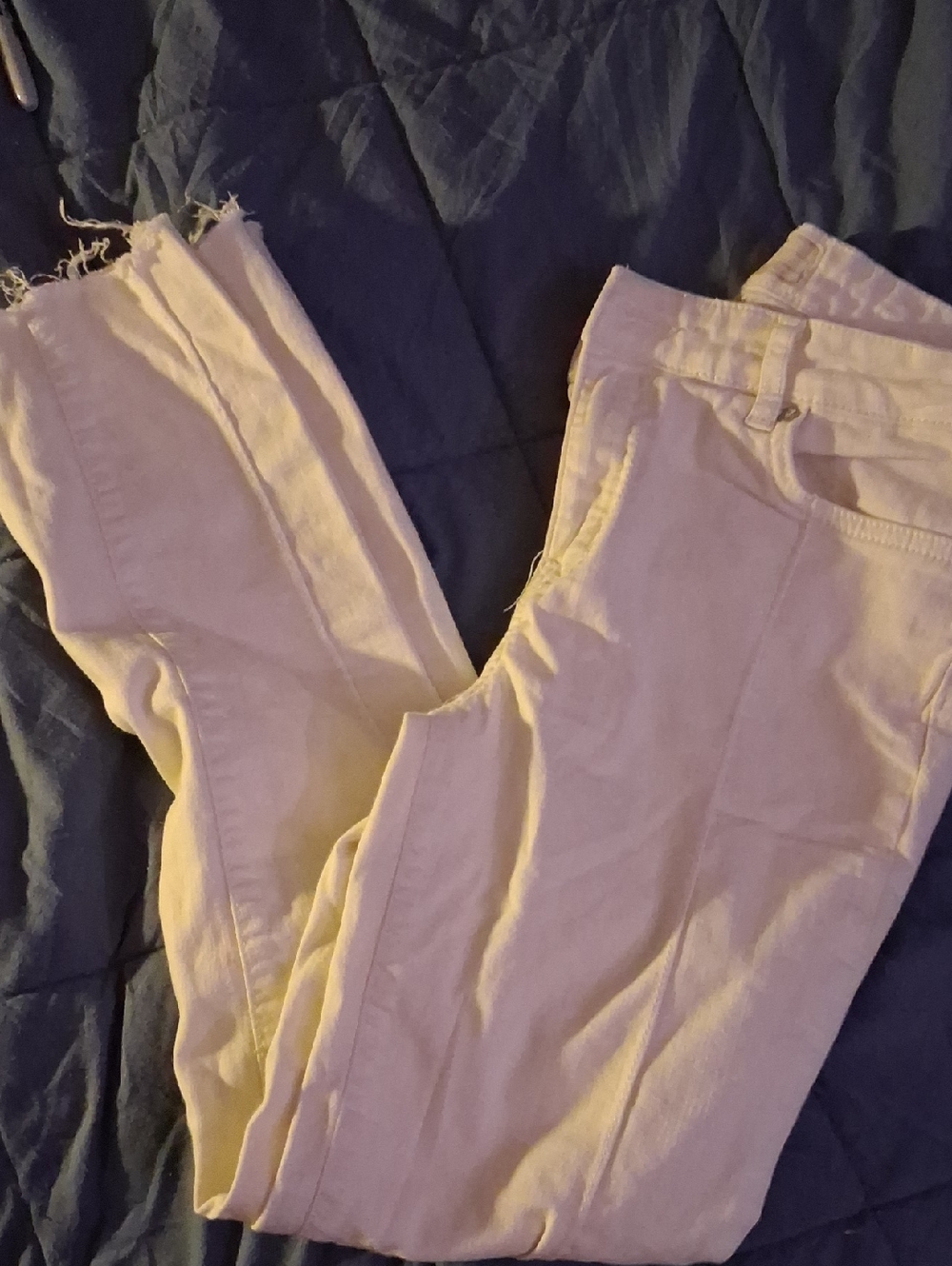 Free People White High-Rise Jeans